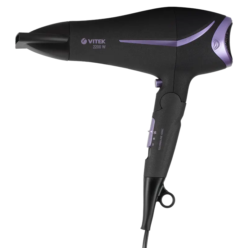 Фен для волос VITEK VT-8207, 2200 Вт, Черный | Фиолетовый [4]