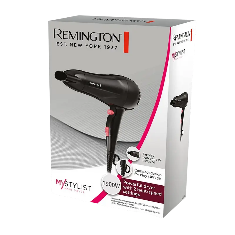 Фен Remington MyStylist D2000, 1900 Вт, Черный [4]