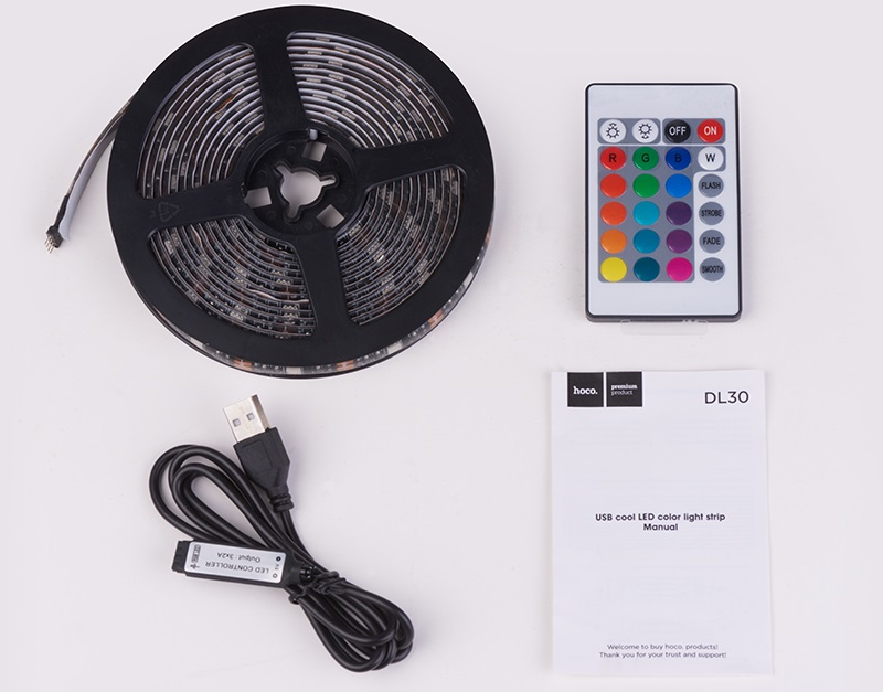 DL30 Banda LED USB colorată – Iluminare vibrantă și control facil [2]