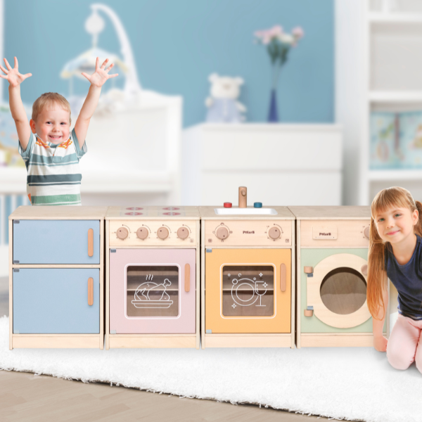 Set de bucătărie din lemn multicolor PolarB / VIGA – Bucurie și imaginație în fiecare detaliu! [2]