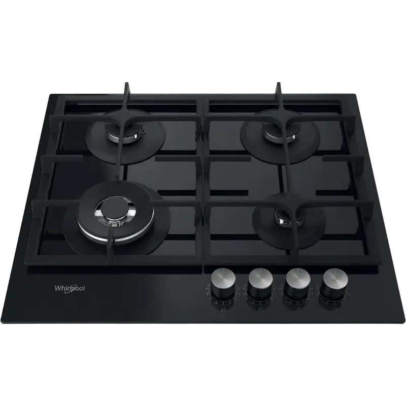 Plită pe Gaz Incorporabilă Whirlpool GOFL 629/NB1, Sticlă Neagră cu Arzător Coroană Dublă [2]