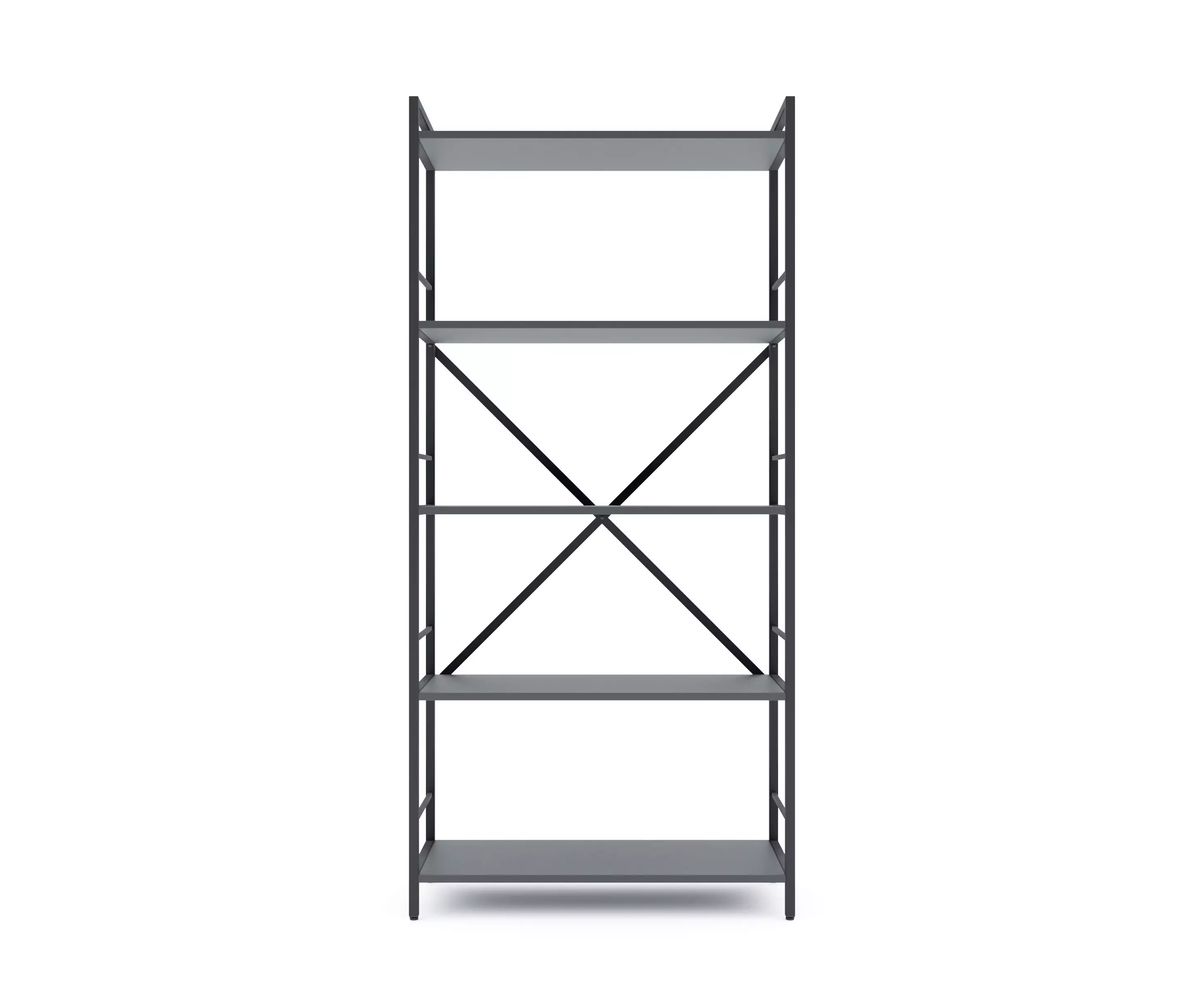 Металлический стеллаж Nex Loft 1700x800x350 мм, 5 полок, ДСП, Антрацит/Антрацит – прочность и современный дизайн [3]
