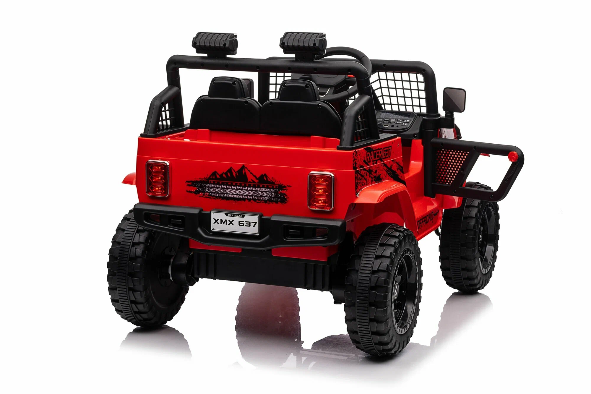 Детский электромобиль Jeep Rubicon MX637/2, Красный – стиль и мощь для юных водителей [14]