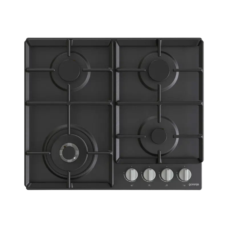 Plită pe Gaz Incorporabilă Gorenje GW 641 EXB, Inox Negru cu Arzător WOK [1]