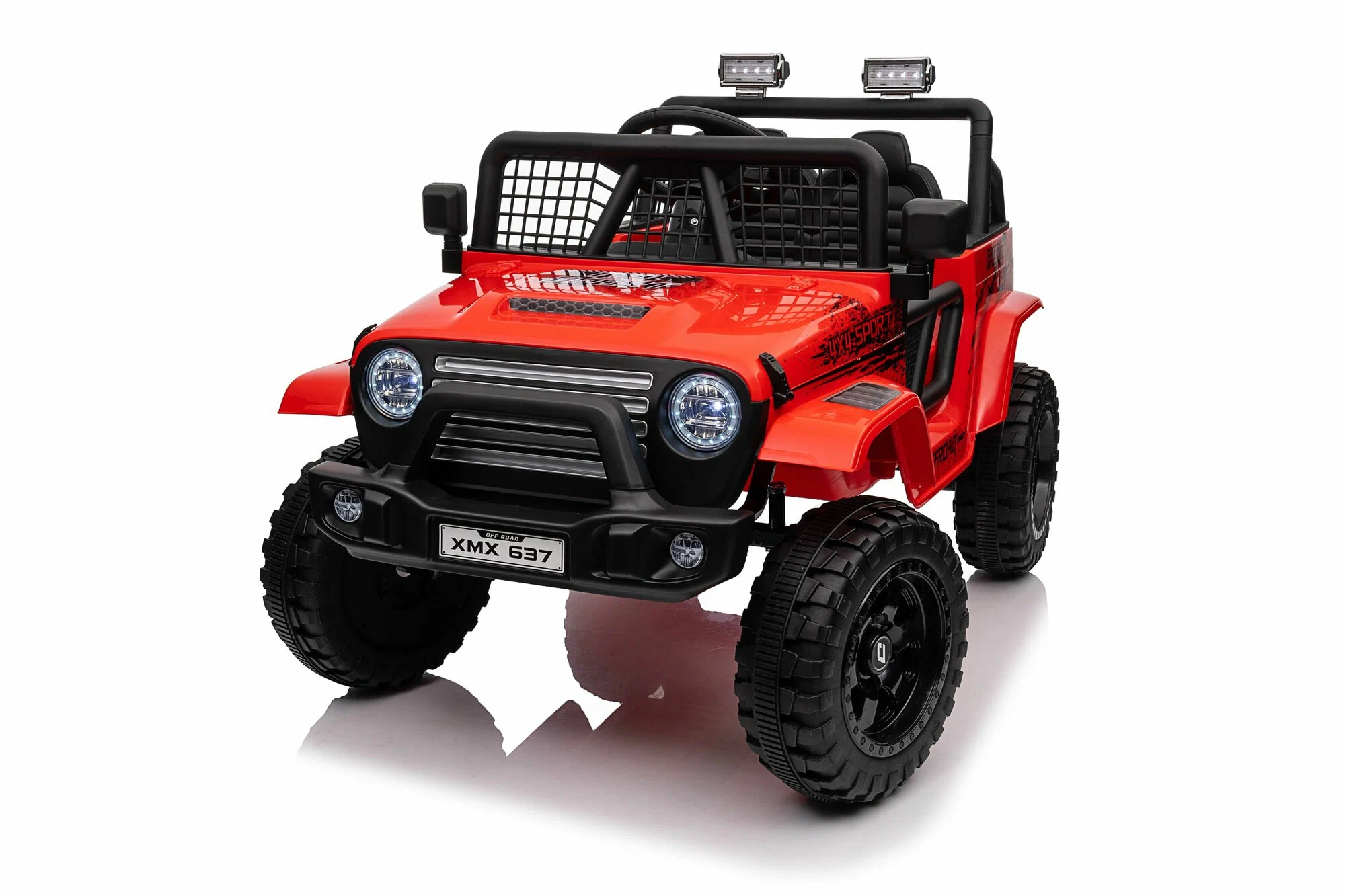Детский электромобиль Jeep Rubicon MX637/2, Красный – стиль и мощь для юных водителей [12]