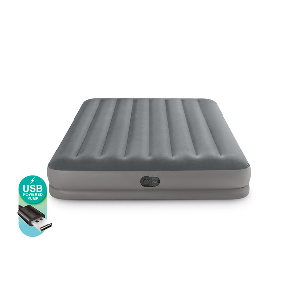 Надувной матрас INTEX «Velur Prestige» 203x152x30 см с USB-насосом FastFill [8]