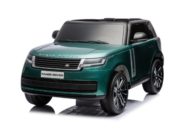 Аккумуляторная машина Land Rover зелёная 12V14Ah — Детский электромобиль с кожаными сиденьями, MP3, 4 моторами по 35W, пультом и мягкими EVA колёсами [1]