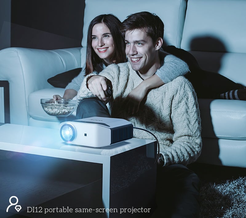 DI12 Портативный проектор с зеркальным экраном – Full HD качество в любом месте [6]