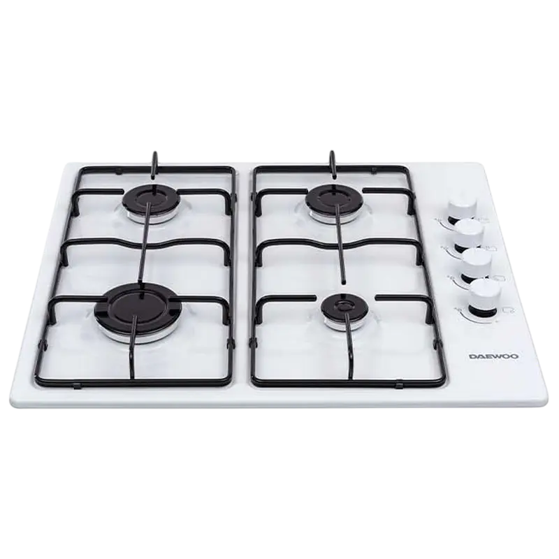 Встраиваемая Газовая Варочная Панель Daewoo BH6GKR40WNL, Белое Стекло [4]