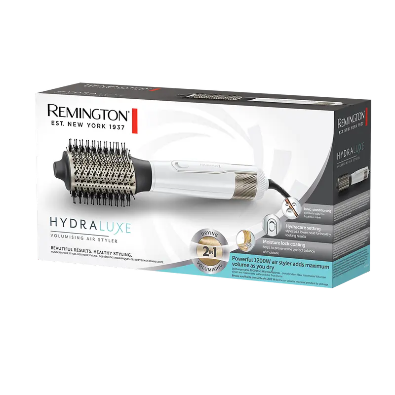 Плойка-фен для волос Remington Hydraluxe AS8901, 1200 W, Белый [4]