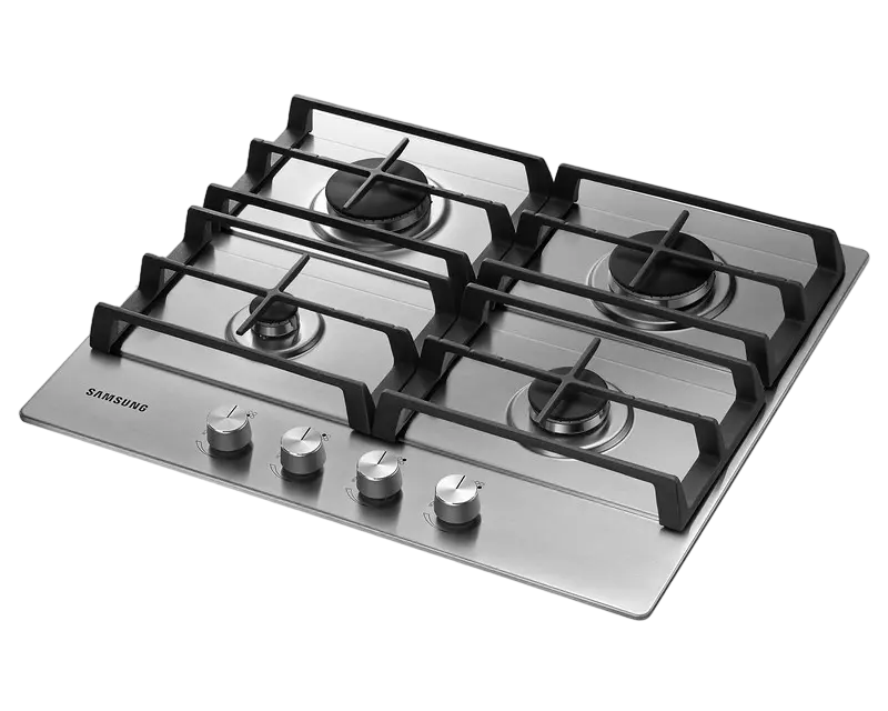 Встраиваемая Газовая Варочная Панель Samsung NA64H3010AS/WT, Инокс с Чугунными Решетками [3]