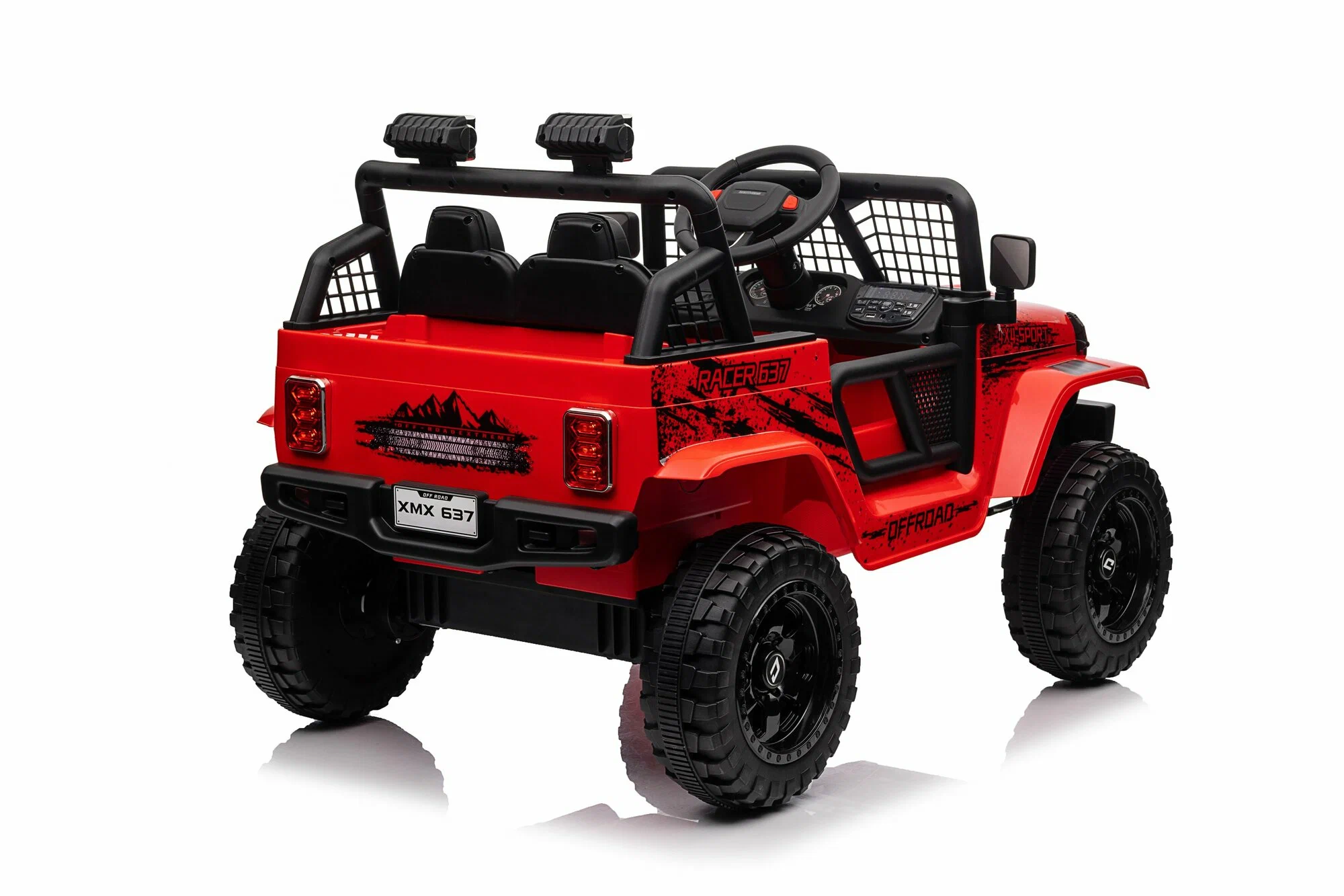 Детский электромобиль Jeep Rubicon MX637/2, Красный – стиль и мощь для юных водителей [4]