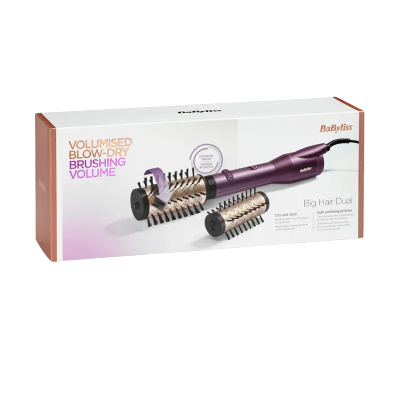 Плойка-фен для волос BaByliss Big Hair Dual AS950E, 650 W, Фиолетовый [4]
