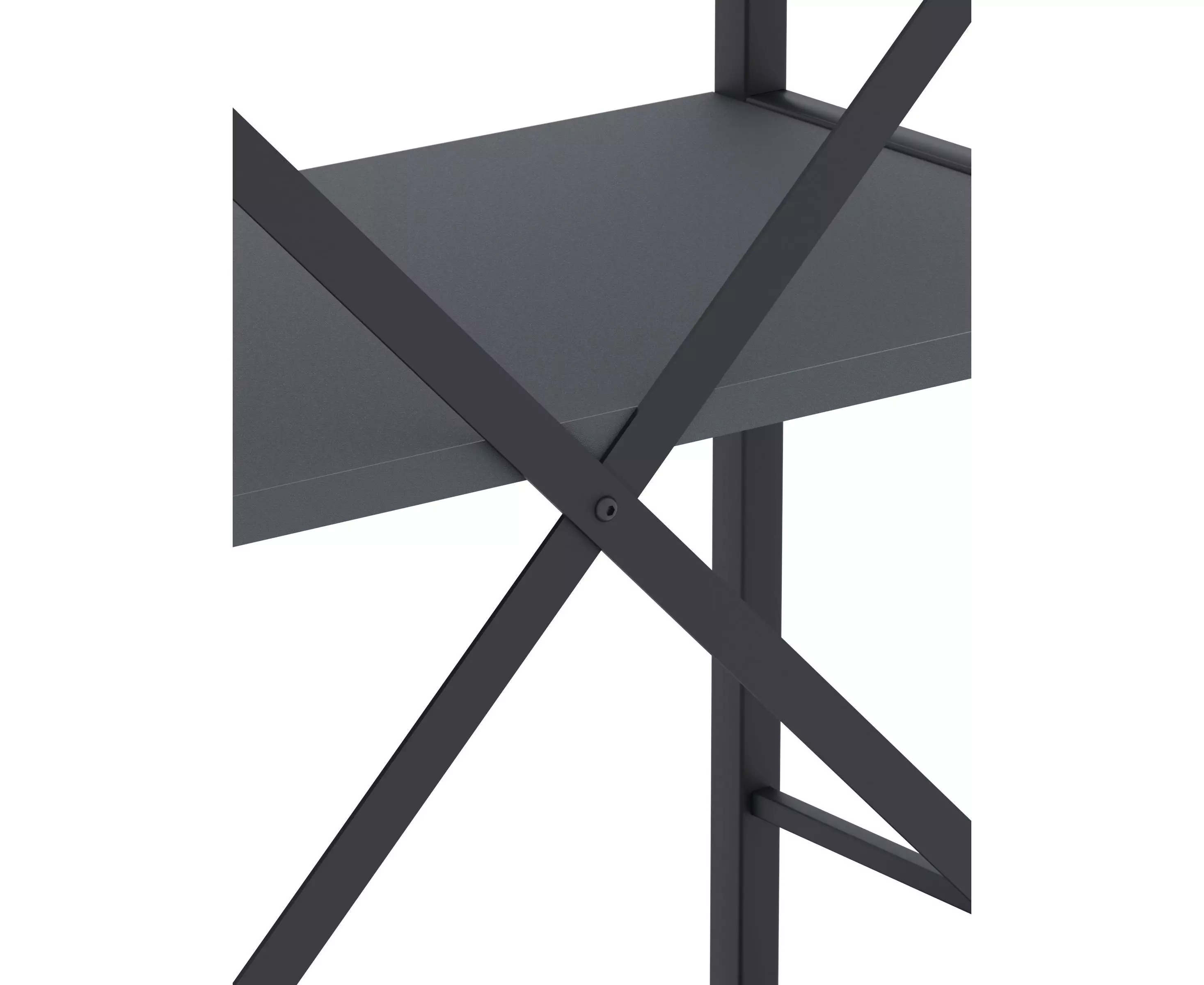 Raft metalic Nex Loft 1100x600x240 mm, 4 rafturi, PAL, Anthracite/Anthracite – eleganță și rezistență pentru orice spațiu [6]