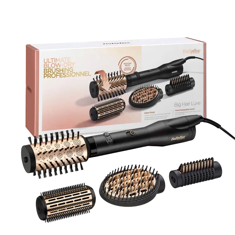 Uscător de păr-perie BaByliss Big Hair Luxe AS970E, 650 W, Negru | Auriu [5]