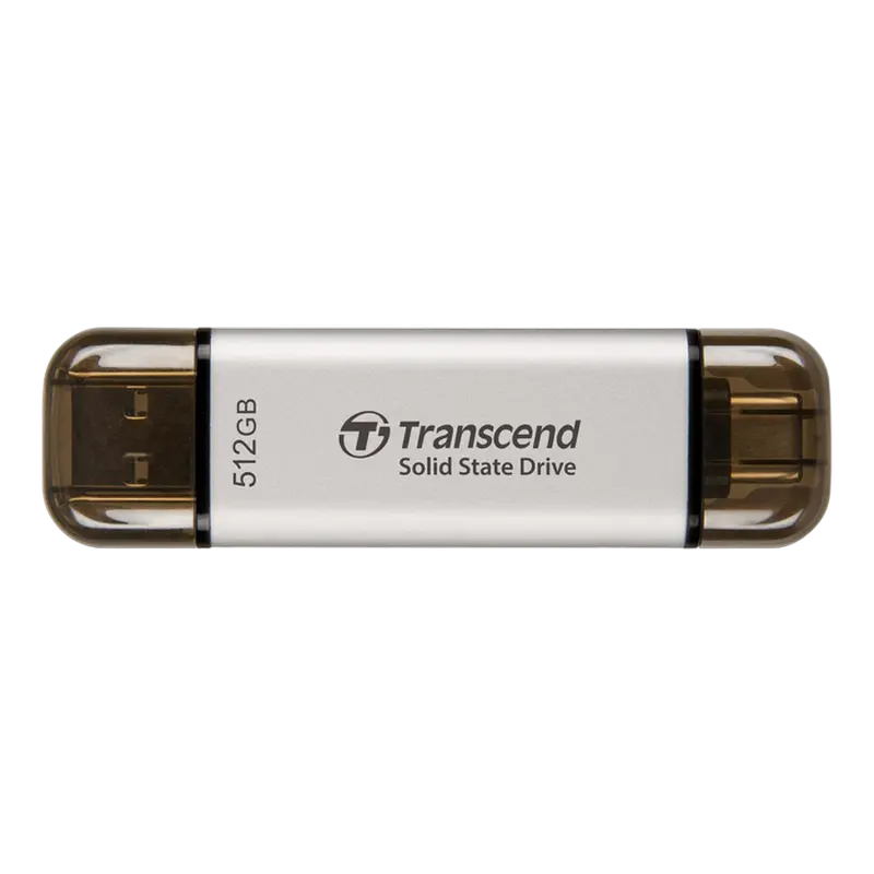 Внешний портативный SSD Transcend ESD310S, 512 ГБ, Серебристый (TS512GESD310S) [2]