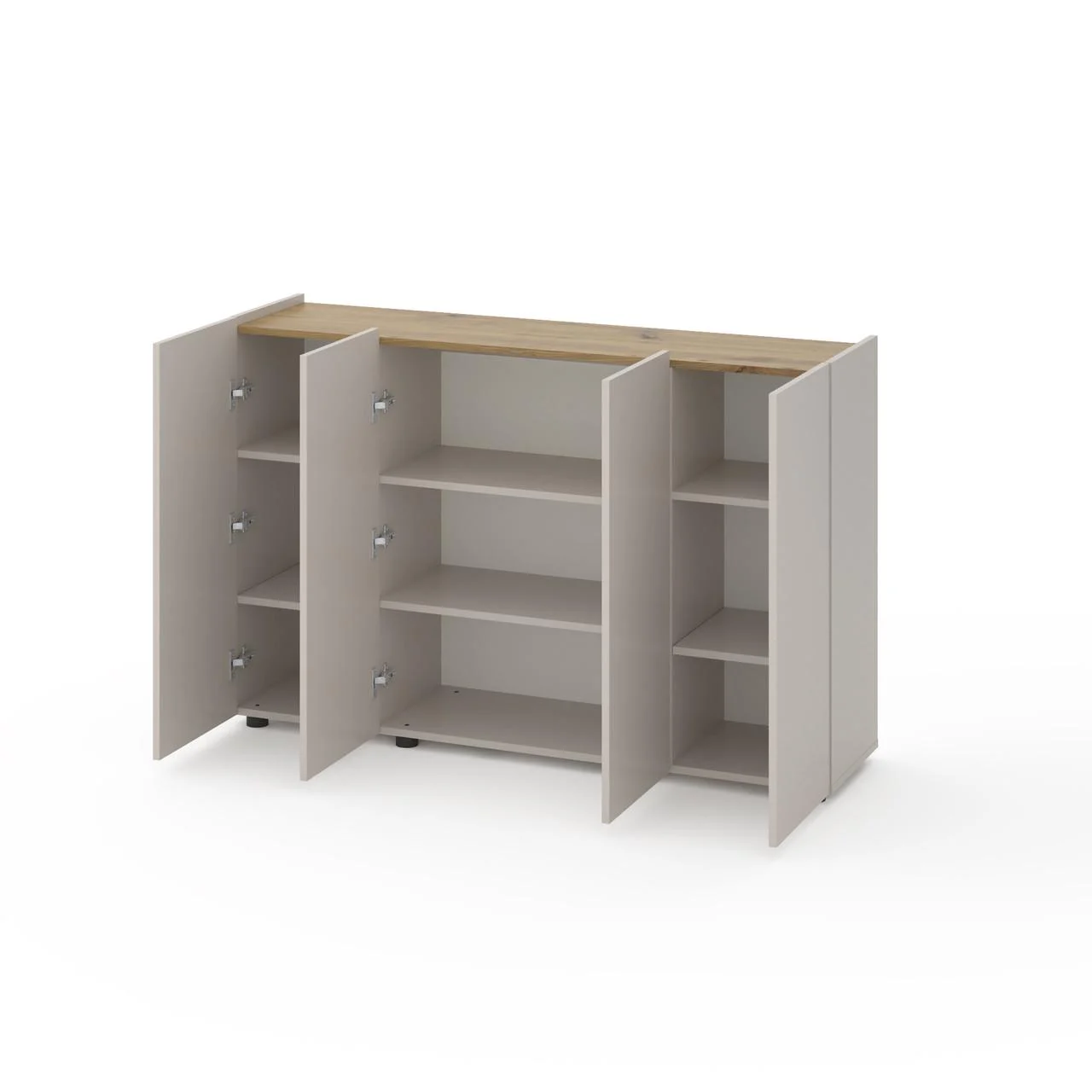 Комод с ящиками Nex Home B020, 1400x350x920 мм, ЛДСП, Кашемир/Oak Artisan – стиль, тепло и практичность [2]