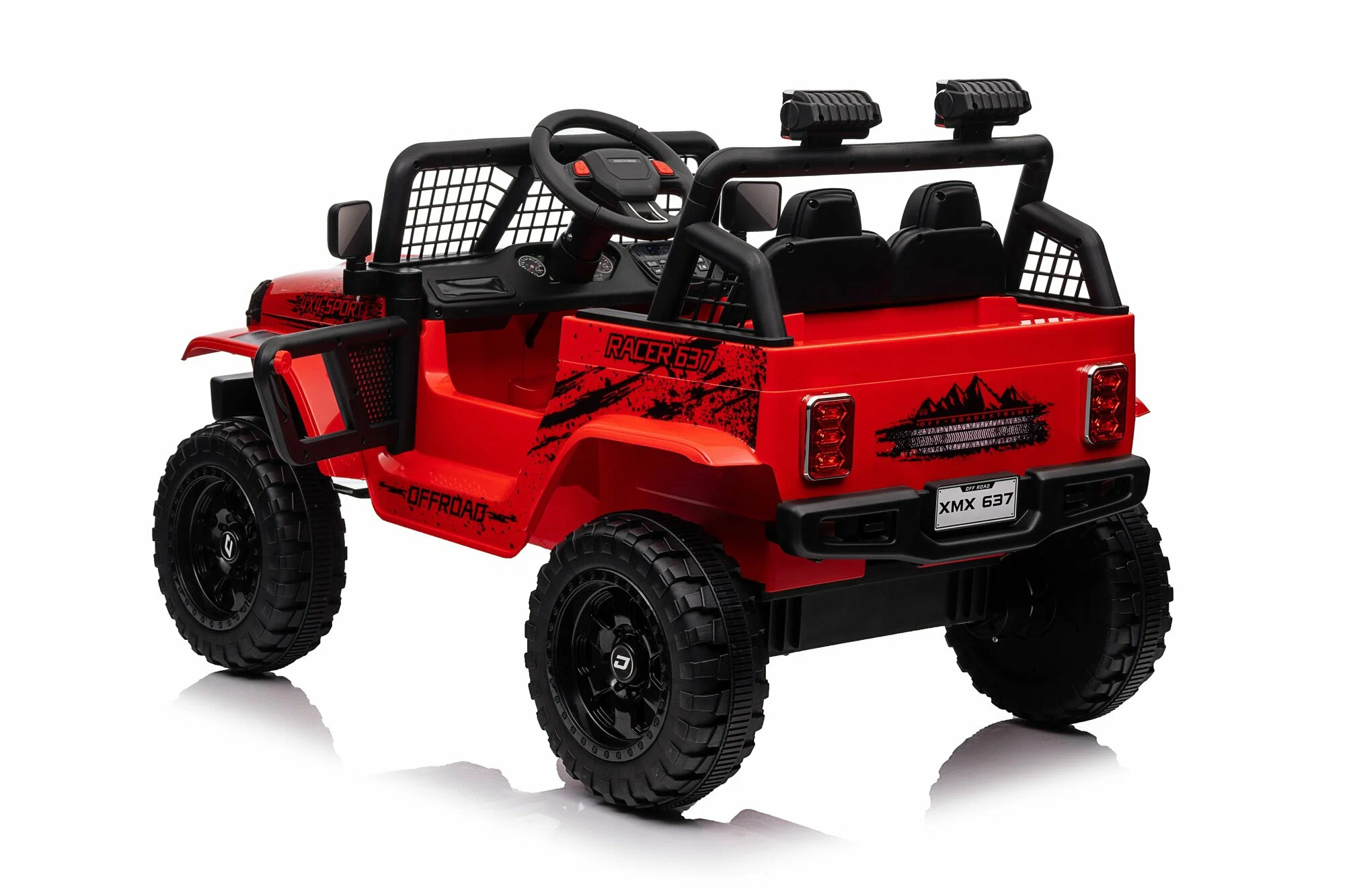 Детский электромобиль Jeep Rubicon MX637/2, Красный – стиль и мощь для юных водителей [16]