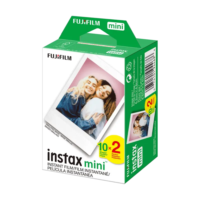 Fujifilm instax Mini Film Twin Pack - Моментальная Пленка (20 Штук, Белая Рамка) [2]