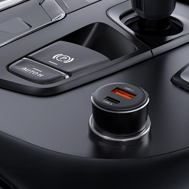 Автомобильное зарядное устройство B12 60W (USB-A + USB-C) – Максимум мощности в компактном корпусе! [4]