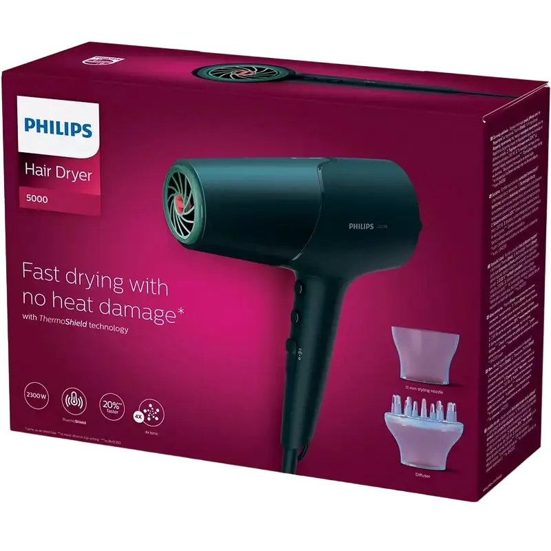 Фен Philips BHD512/00, 2300 Вт, Чёрный [4]