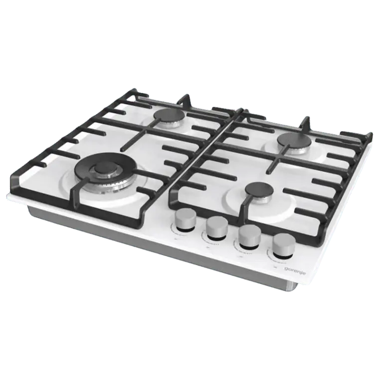 Plită pe Gaz Incorporabilă Gorenje GW 642 AXW, Inox Alb cu Arzător WOK [2]
