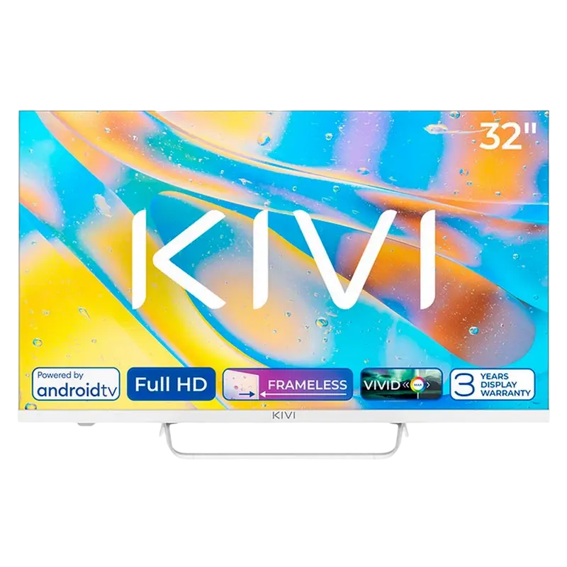 LED SMART TV KIVI 32F760QW 32" FHD Android TV Белый [1]