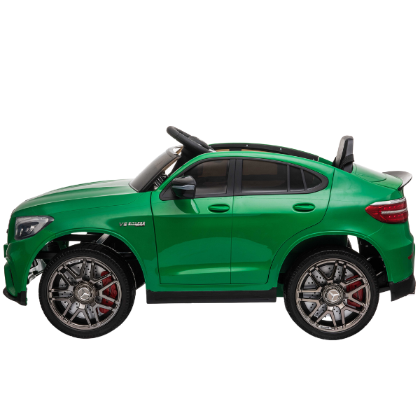 Электромобиль MERCEDES-BENZ AMG GLC 63S – Батарея 12V7Ah, 2 мотора по 35W, EVA колёса, кожаные сиденья – Зелёный! [3]