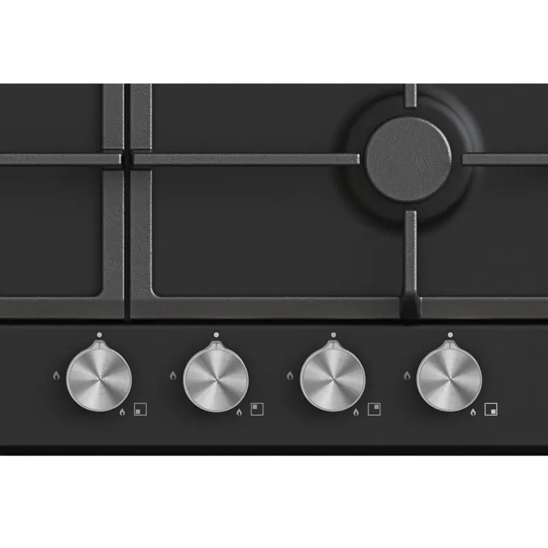 Встраиваемая Газовая Варочная Панель Candy CHG6BF4WPBB, Черное Стекло с Конфоркой Двойная Корона [5]