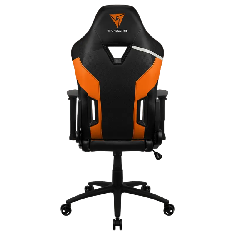 Scaun Gaming ThunderX3 TC3, PU Piele, Negru/Portocaliu [2]