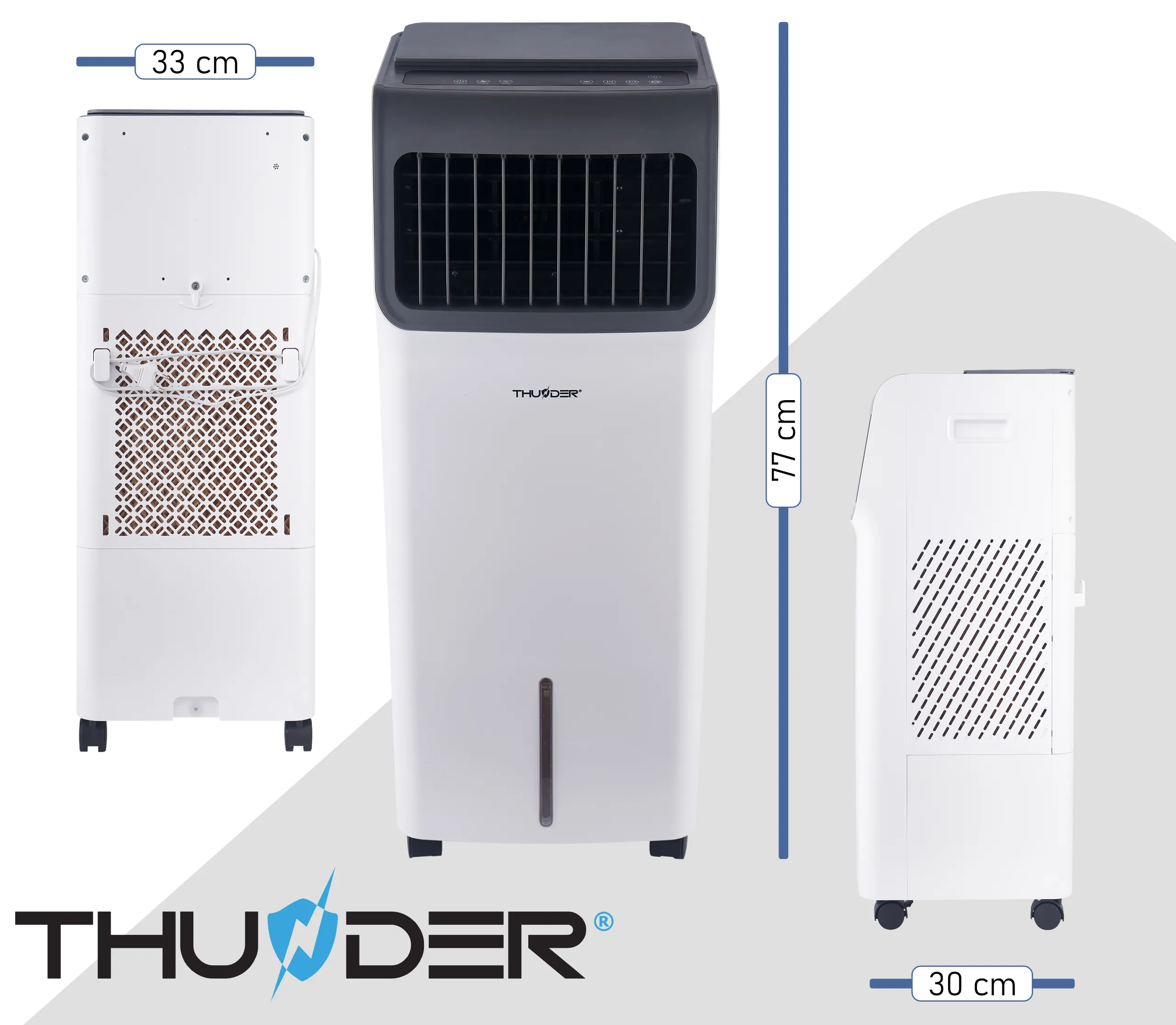 THUNDER BREEZE – Многофункциональный кондиционер-охладитель на воде 4-в-1, 85W, Wi-Fi, 15L, Белый [4]