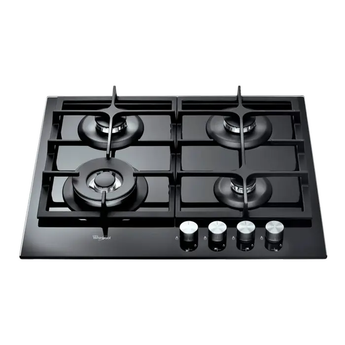 Встраиваемая Газовая Варочная Панель Whirlpool GOA 6425/NB1, Черное Стекло с WOK-Конфоркой [1]