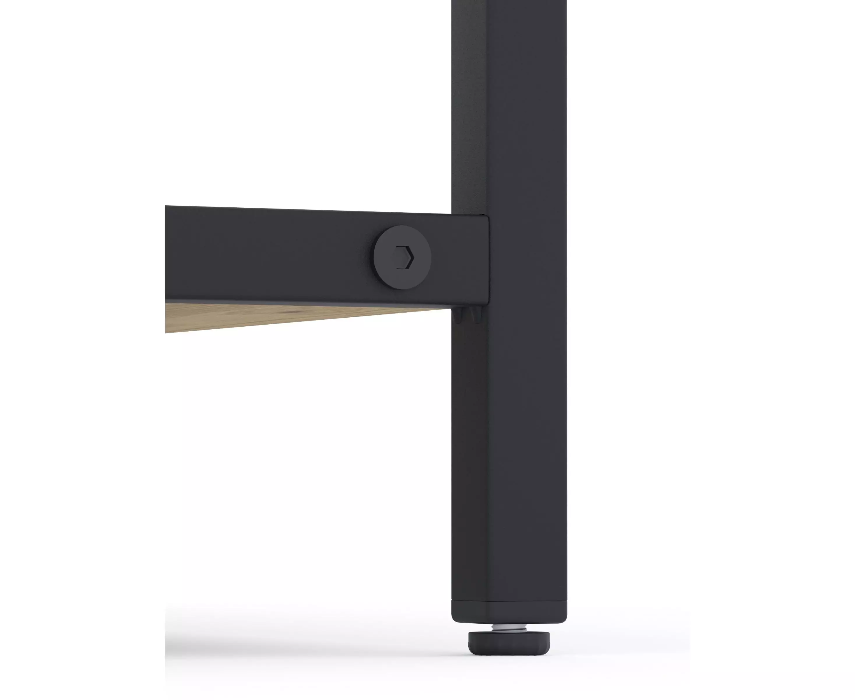 Raft metalic Nex Loft 900×800×400 mm, 3 rafturi PAL, Anthracite / Oak Artisan [4]