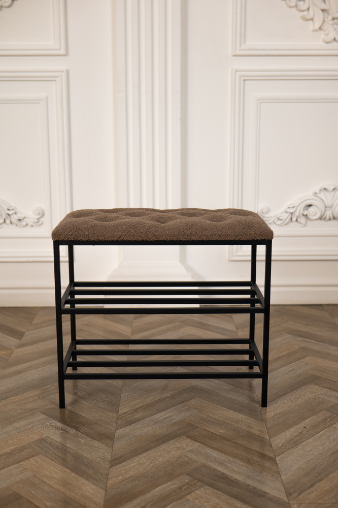 Обувница с 3 уровнями Nex Home Teddy, металл, нагрузка 150 кг, 80×32×52 см, Коричневый [4]