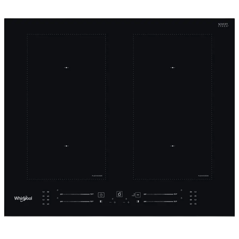 Индукционная Варочная Панель Whirlpool WL S3160 BF, Черная Стеклокерамика с Технологией 6TH Sense (6-е Чувство) и FlexiSide [1]
