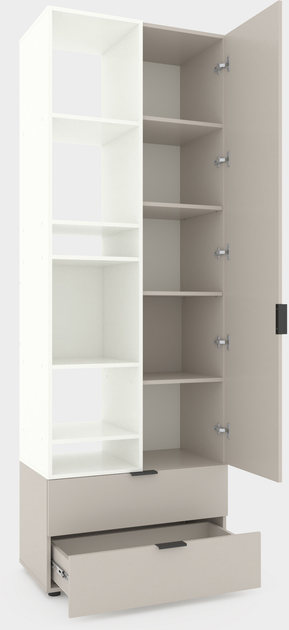 Dulap cu uși batante Nex Home A001L, 800x420x2300 mm, White Snow/Cashmere [2]