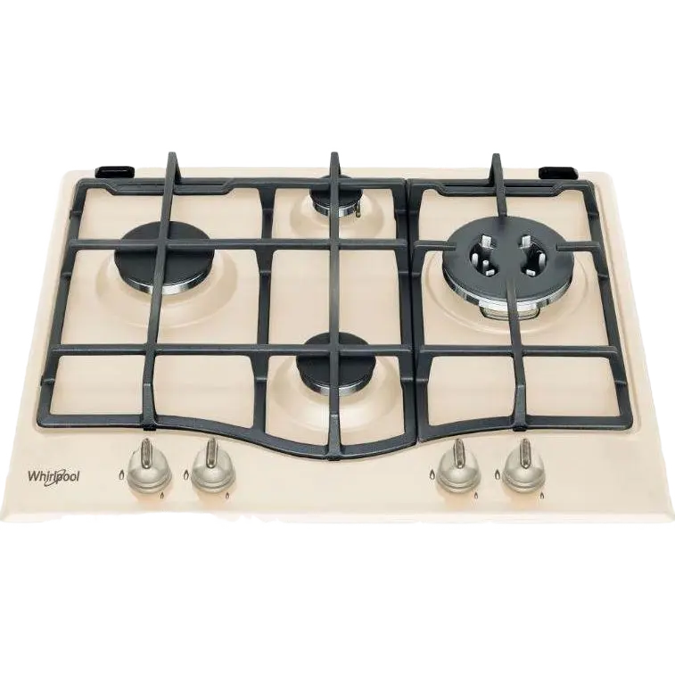 Встраиваемая Газовая Варочная Панель Whirlpool GMT 6422 OW, Бежевая Эмаль с Конфоркой Двойная Корона [1]