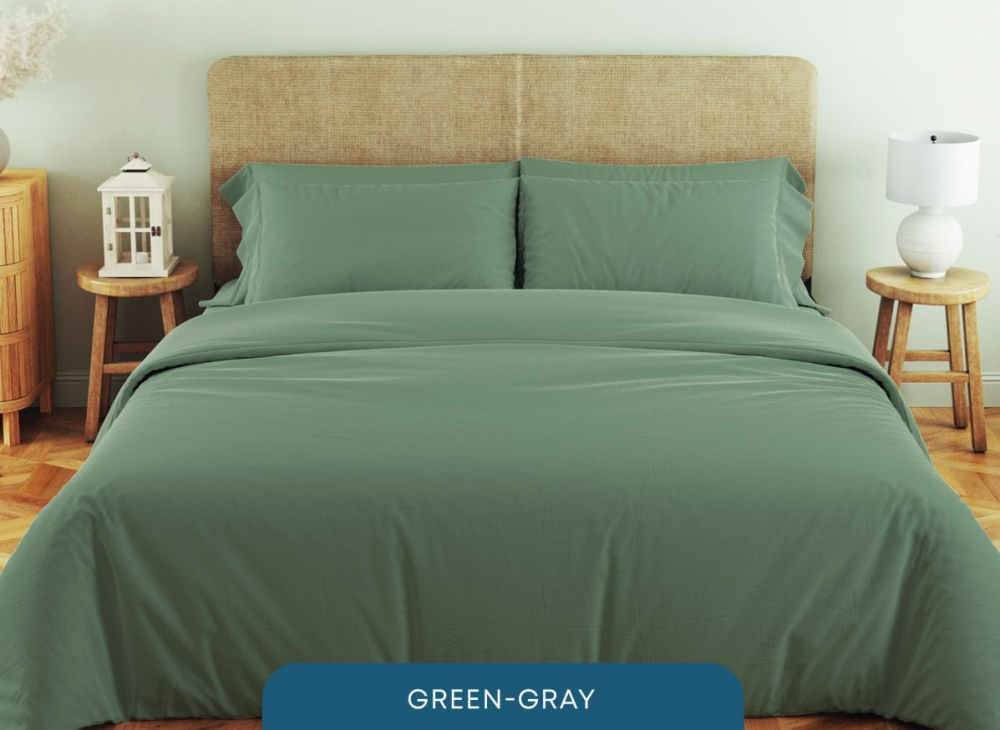 Set de lenjerie pentru pat Relaxe Home Soft Dreams 200 x 220 cm Green-Gray [1]
