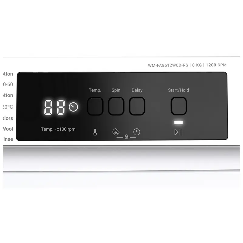 Стиральная машина Daewoo WM-FA8512W0D-RS, 8 кг, 1200 об/мин, Белая – Надежность и Эффективность в Каждом Цикле [4]