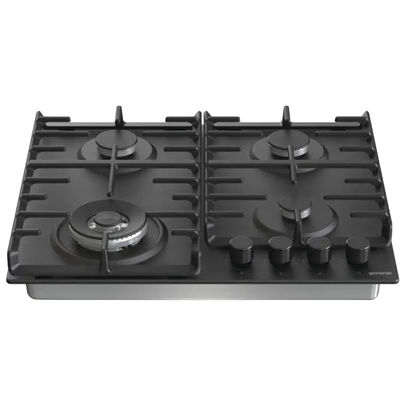 Plită pe Gaz Incorporabilă Gorenje GW 642 SYB, Inox Negru cu Arzător WOK [5]