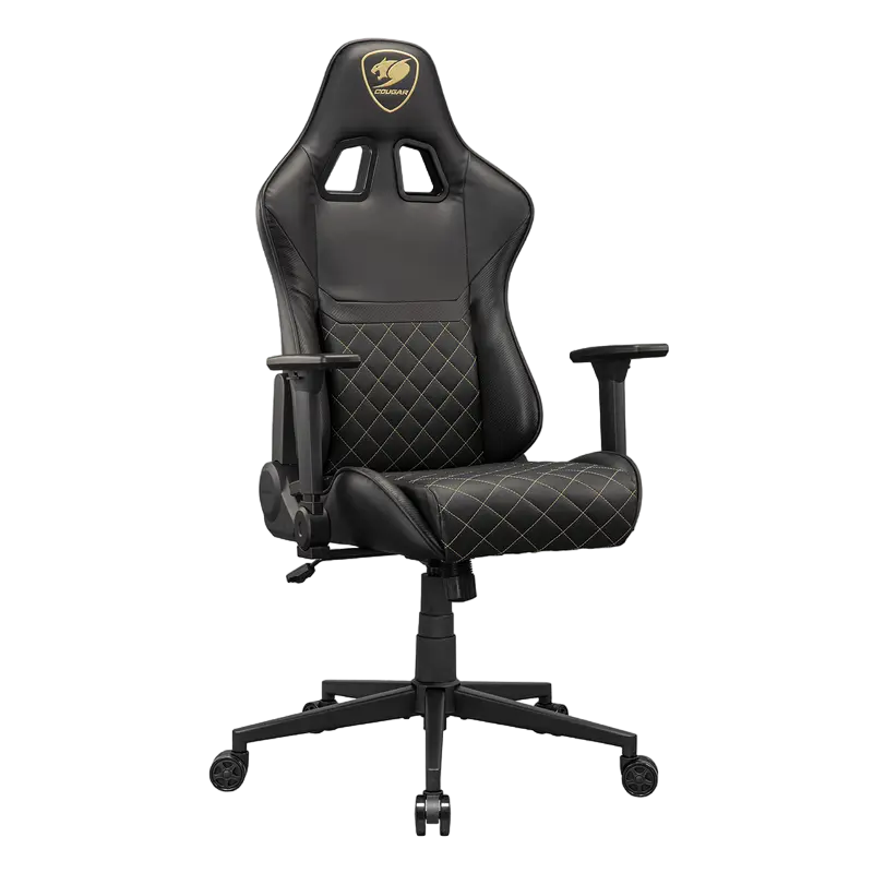 Scaun Gaming Cougar Armor One V2 Gold, PVC Piele, Negru | Auriu [5]