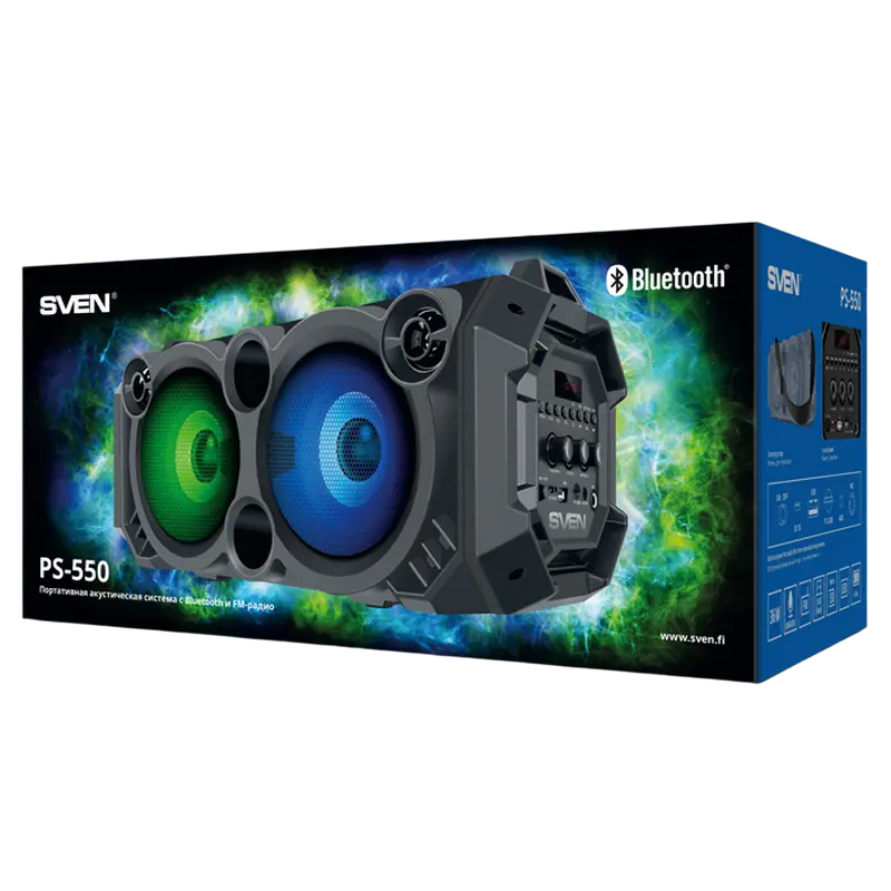 Портативная колонка SVEN PS550, Черная [3]