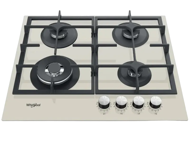 Plită pe Gaz Incorporabilă Whirlpool GOFL 629/S, Sticlă Argintie cu Arzător Triplu (WOK) [2]