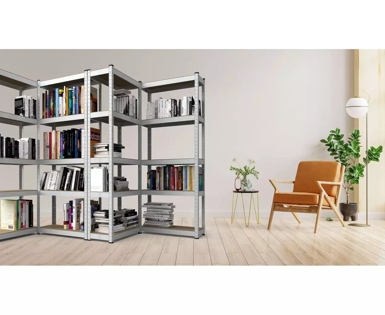 Металлический стеллаж Nex Budget 1800x600x400 мм – 5 полок из МДФ для удобного хранения [6]