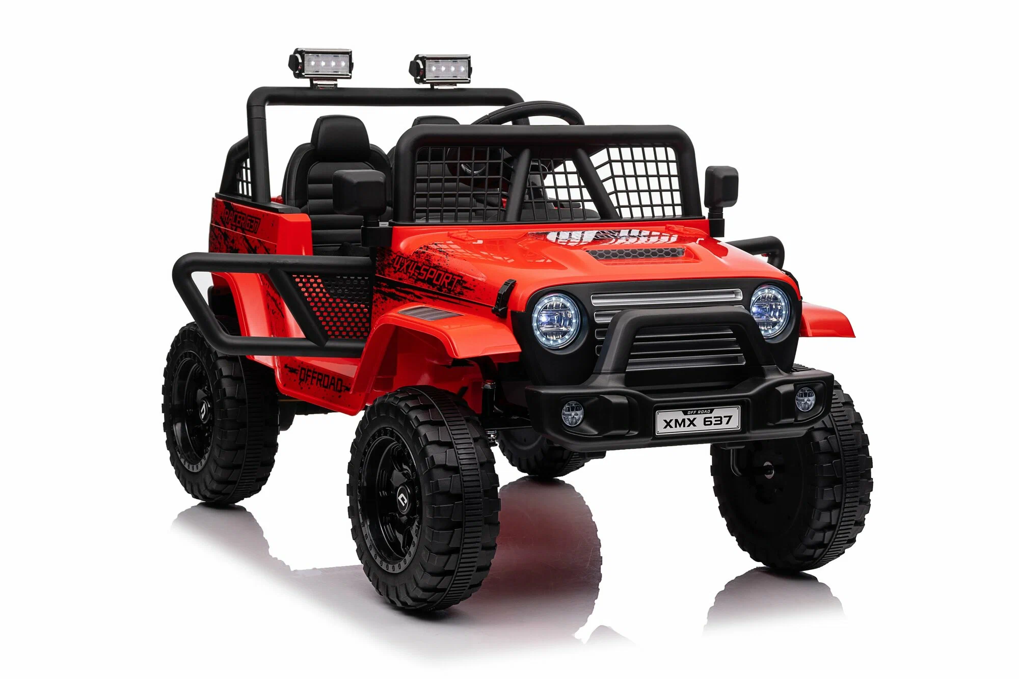 Детский электромобиль Jeep Rubicon MX637/2, Красный – стиль и мощь для юных водителей [13]