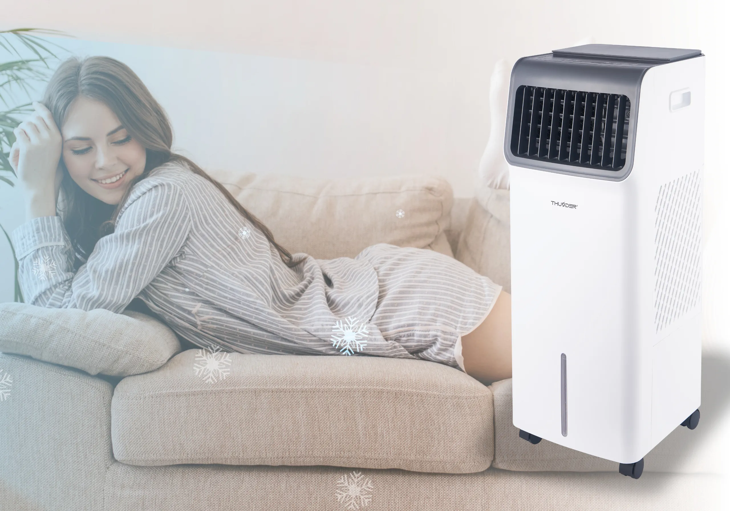 THUNDER BREEZE – Многофункциональный кондиционер-охладитель на воде 4-в-1, 85W, Wi-Fi, 15L, Белый [2]