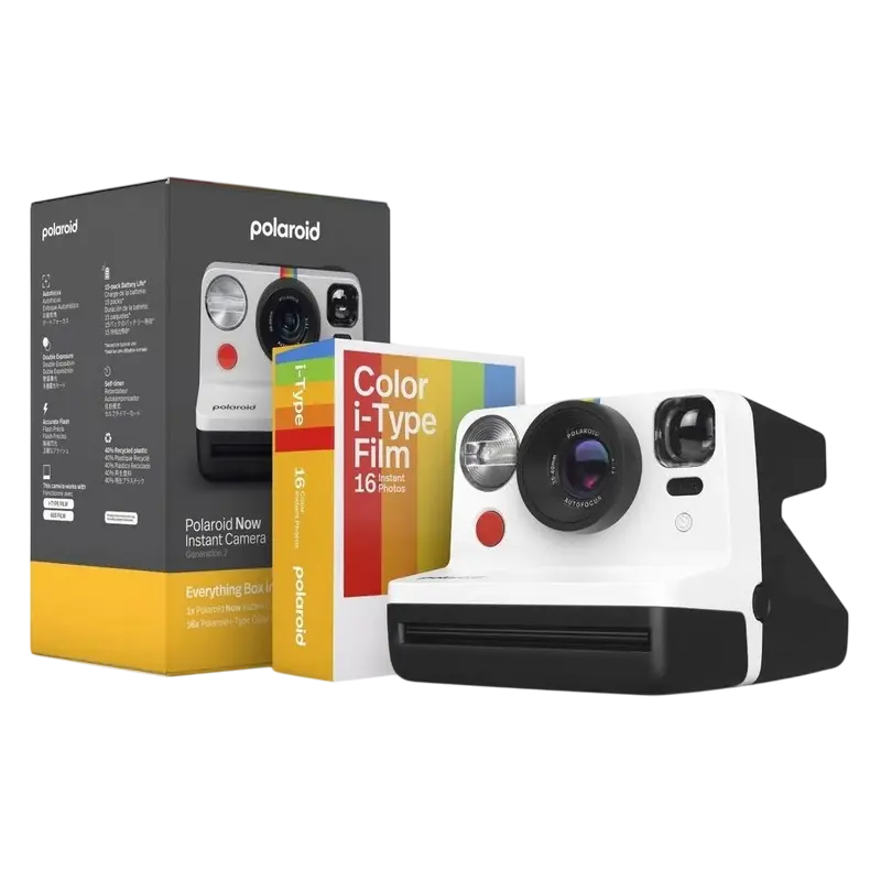 Polaroid Now Поколение 2 E-Box - Моментальная Камера (Черный | Белый) [1]