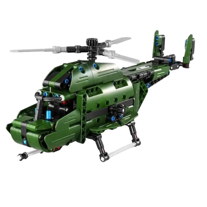 Constructor iM.Master Military Helicopter, 393 Piese, Vârsta 6+, Plastic ABS, Culoare Oțel [1]