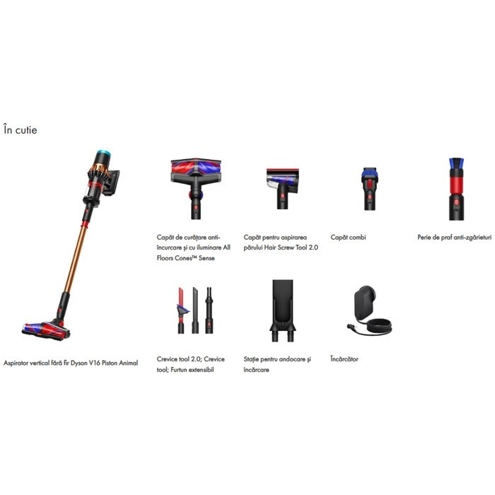 Беспроводной вертикальный пылесос Dyson V16 Piston Animal (495948-01) Чёрный (315 Вт, 70 мин работы, контейнер 1,3 л) [2]