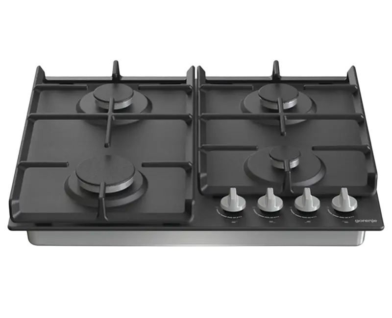 Plită pe Gaz Incorporabilă Gorenje G 641 EXB, Email Negru cu Grătare din Fontă [4]